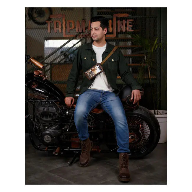 Trip Machine Universal Navigator Bag Tobacco Brown  - FREE UK Shipping, FREE 365 Day Returns | Moto Central