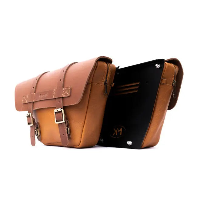 Trip Machine Universal Wingman Side Panel Bag Set Vintage Tan  - FREE UK Shipping, FREE 365 Day Returns | Moto Central