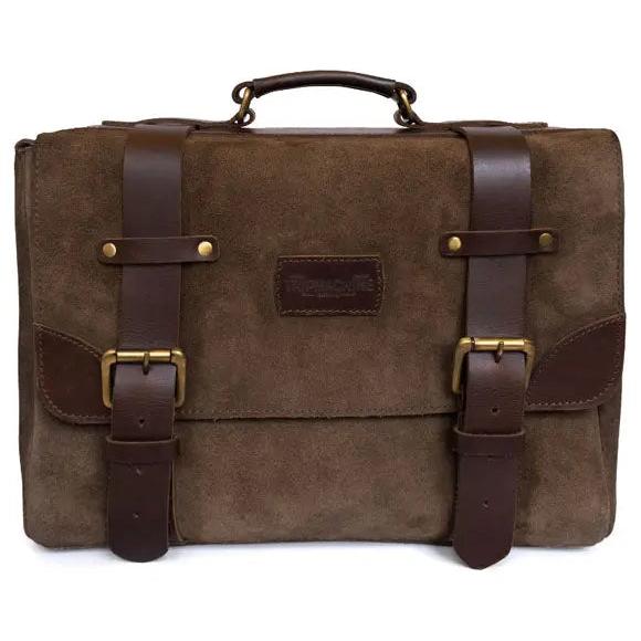 Trip Machine Warrior Saddlebag Tobacco Brown - front view