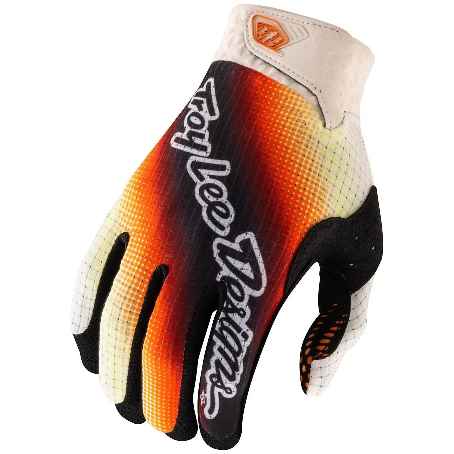 Troy Lee Designs Air Blurr Motocross Gloves Yellow motocross glove – back view