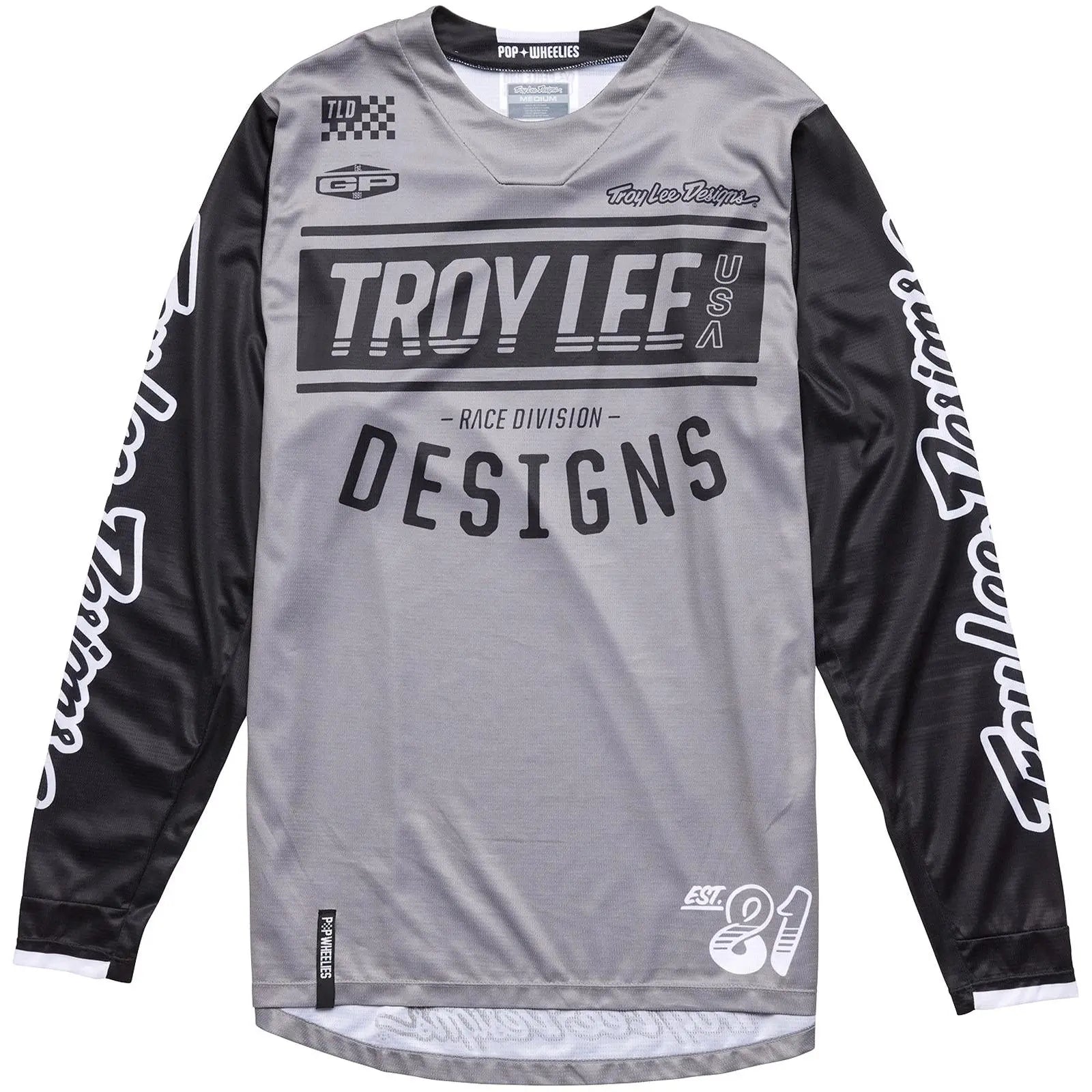 Troy Lee Designs GP Race 81 Motocross Jersey Grey FREE UK Delivery, FREE 365 Days Return - Moto Central