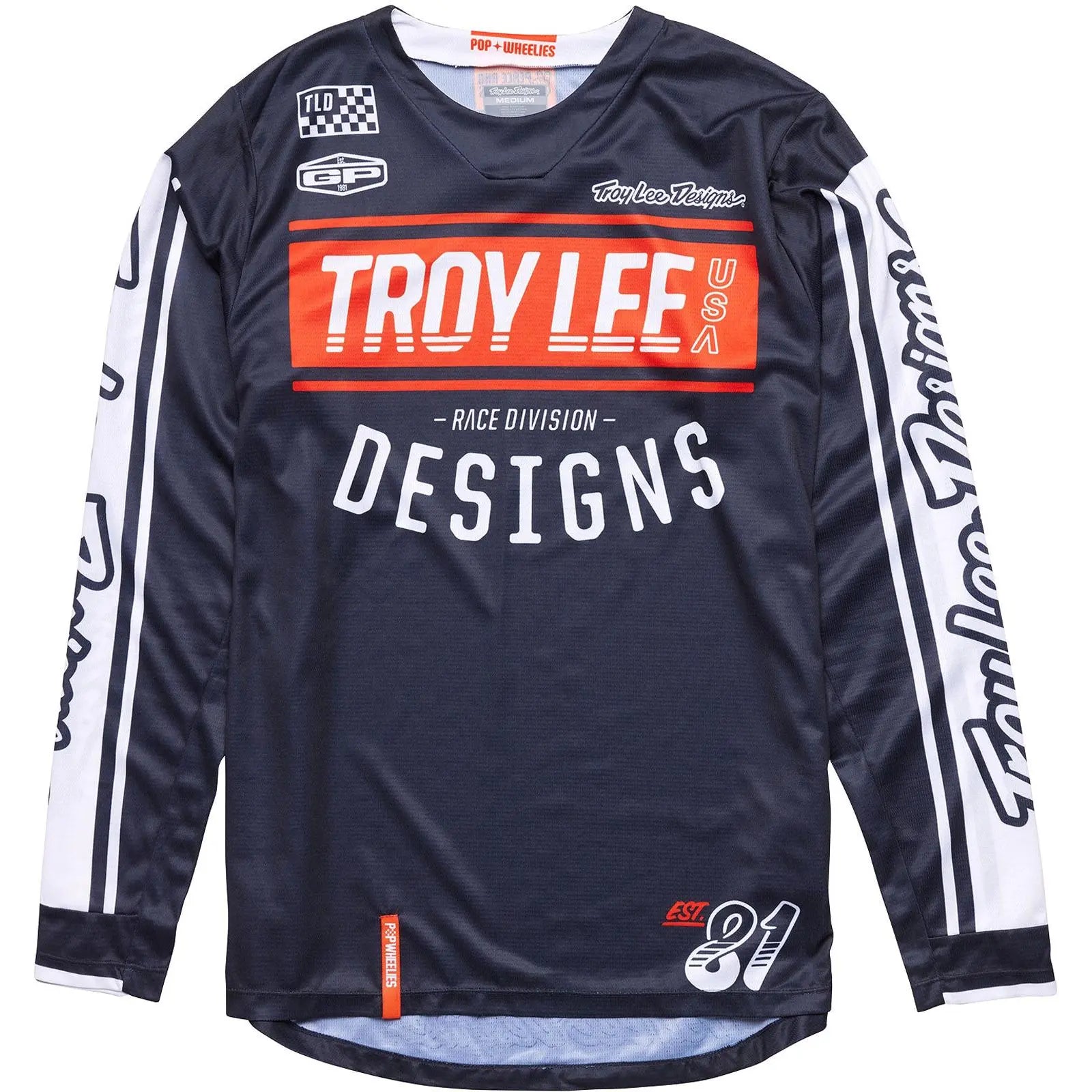 Troy Lee Designs GP Race 81 Motocross Jersey Navy FREE UK Delivery, FREE 365 Days Return - Moto Central