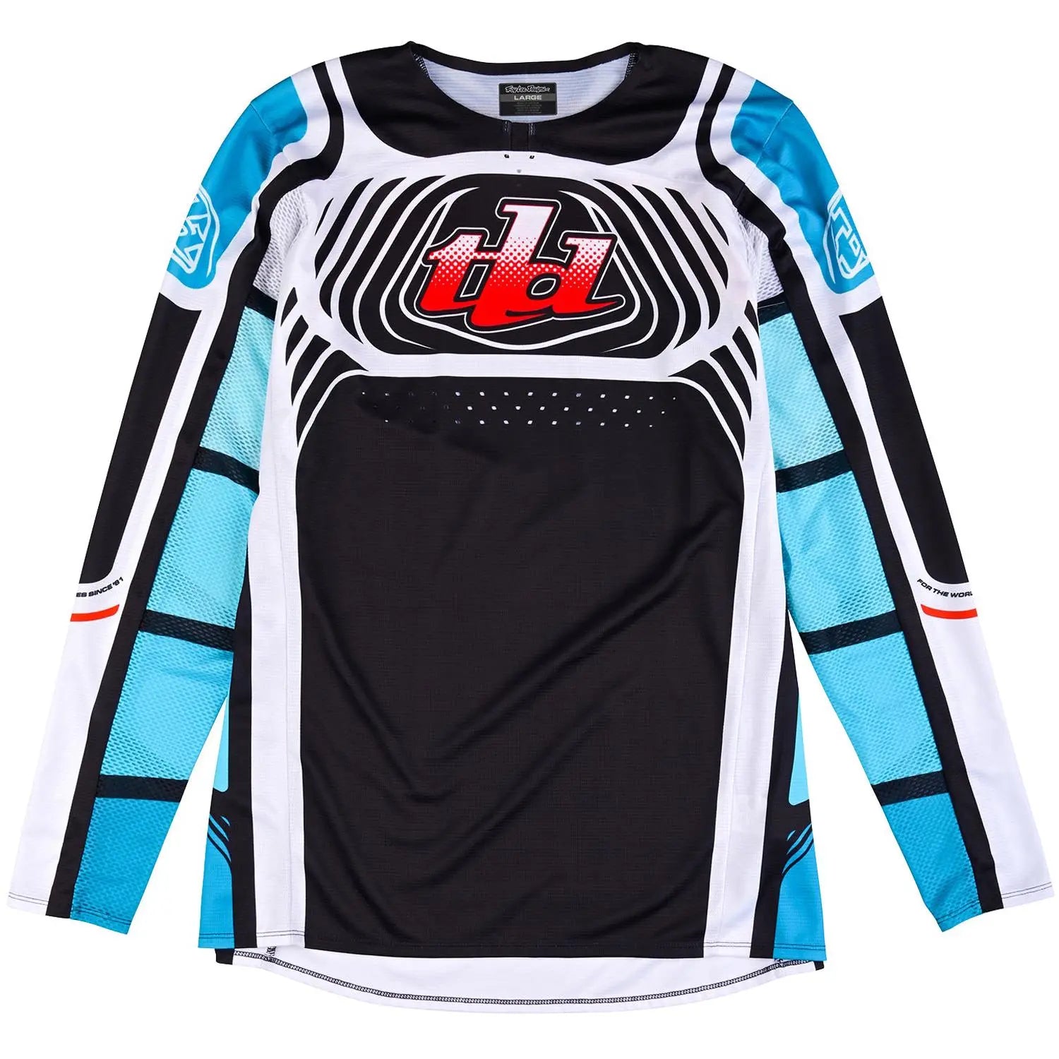 Troy Lee Designs SE Pro Wavez Motocross Jersey Phantom / Turquoise FREE UK Delivery, FREE 365 Days Return - Moto Central