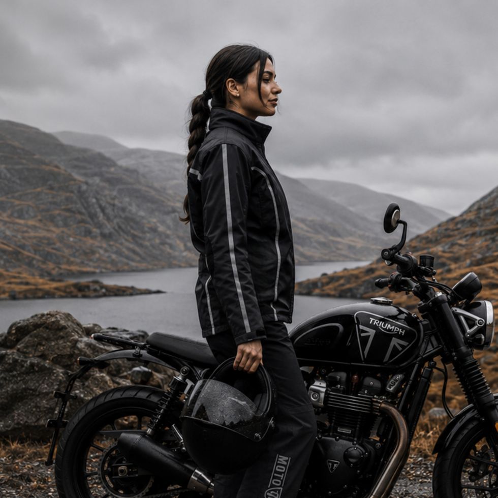 MotoGirl Aqua Shield Waterproof Jacket Black FREE UK Delivery, FREE 365 Day Returns | Moto Central