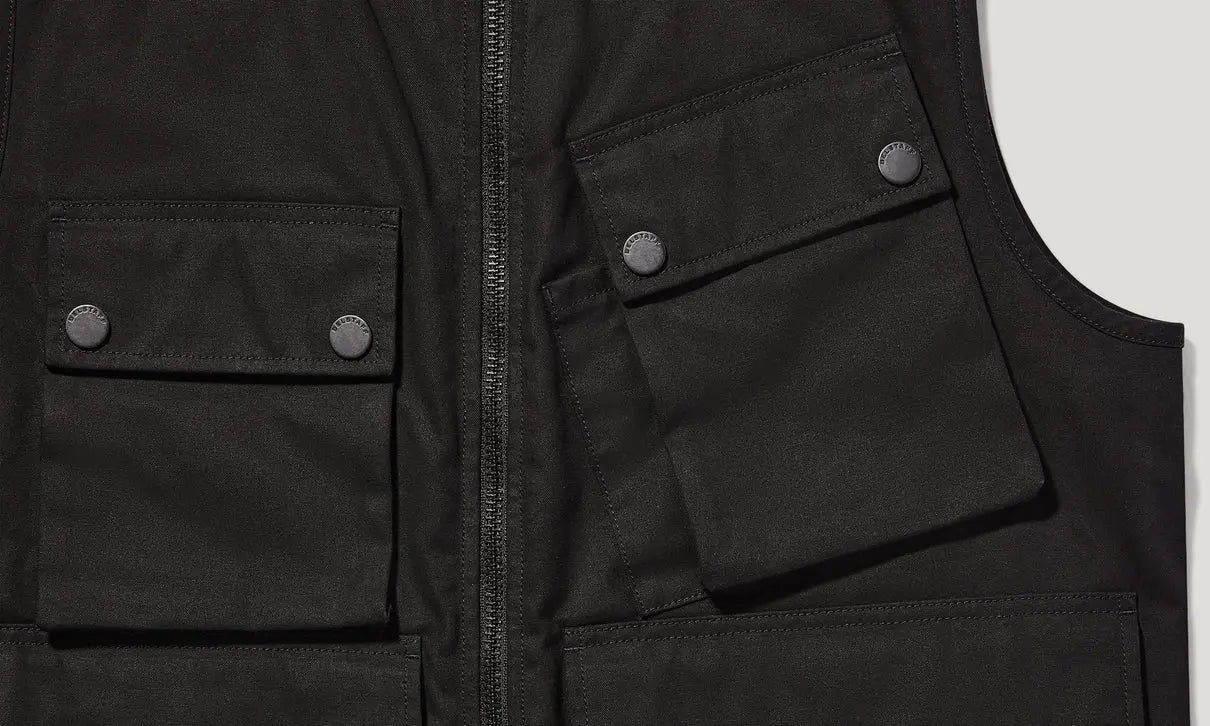Belstaff Windermere Waistcoat Black FREE UK Delivery, FREE 365 Day Returns | Moto Central