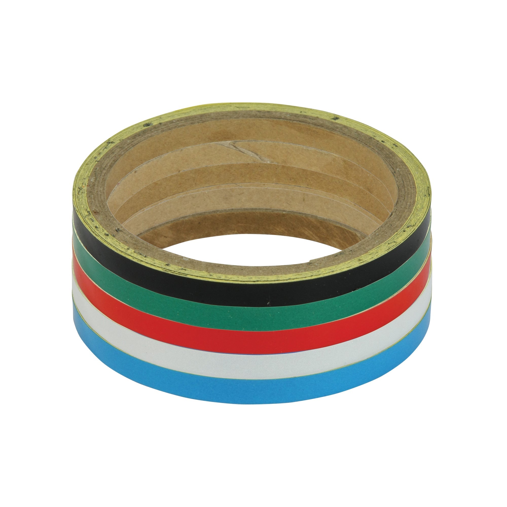 Bike It 7 MM Reflective Wheel / Body Stripes Mixed Colours - Pack Of 5