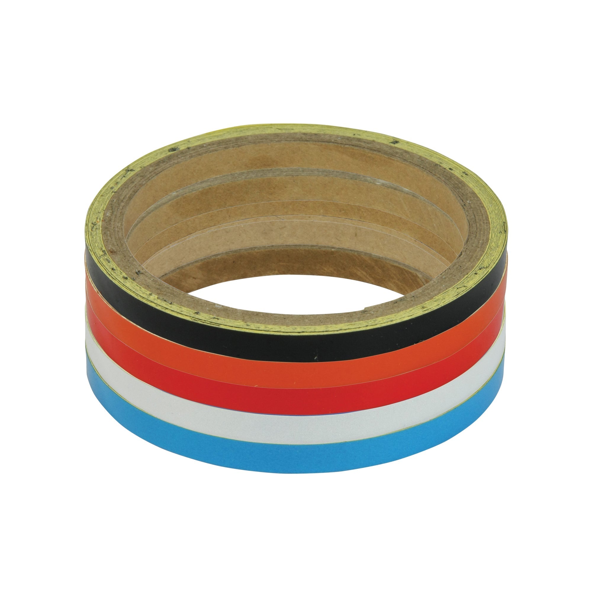 Bike It 7 MM Reflective Wheel / Body Stripes Mixed Colours - Pack Of 5