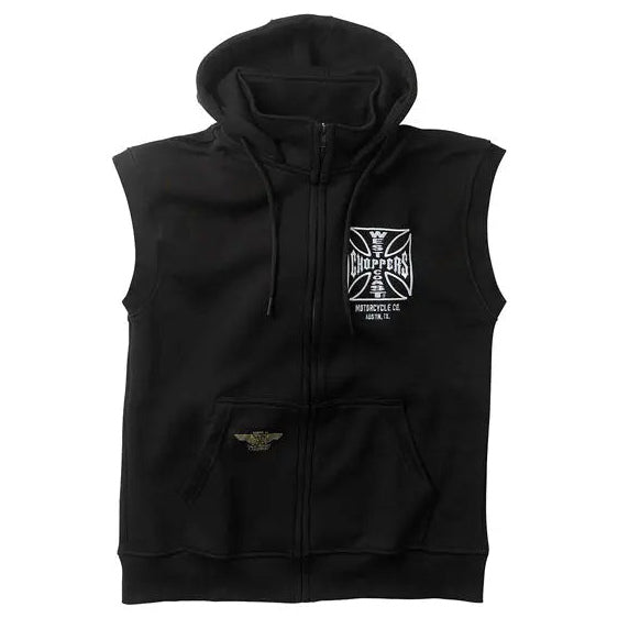 West Coast Choppers OG ATX Vest Black, front view