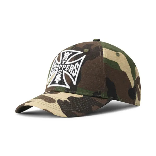 West Coast Choppers OG Cross Woodland Cap Camouflage  - FREE UK Shipping, FREE 365 Day Returns | Moto Central