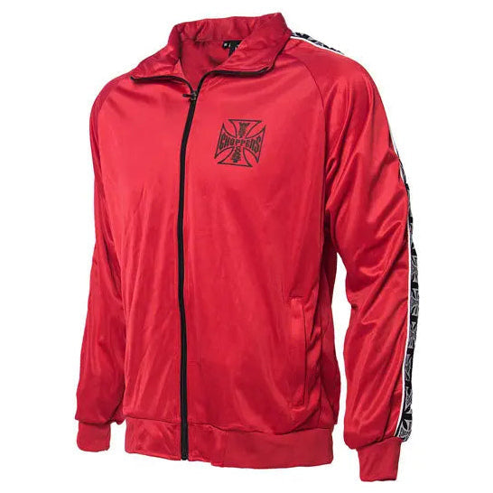 West Coast Choppers OG Tracksuit Jacket Red, front view