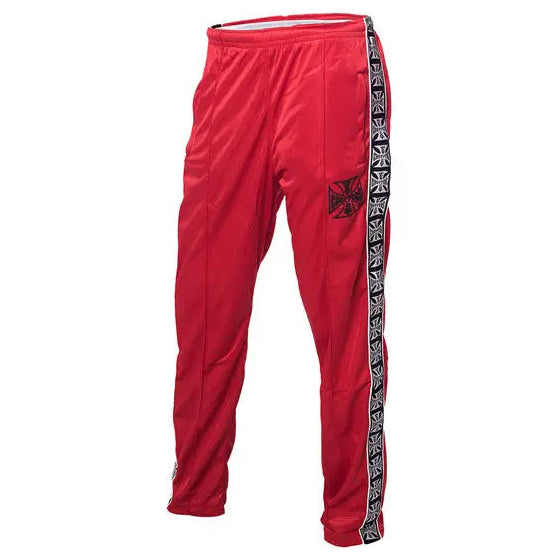 West Coast Choppers OG Tracksuit Trouser Red, front view