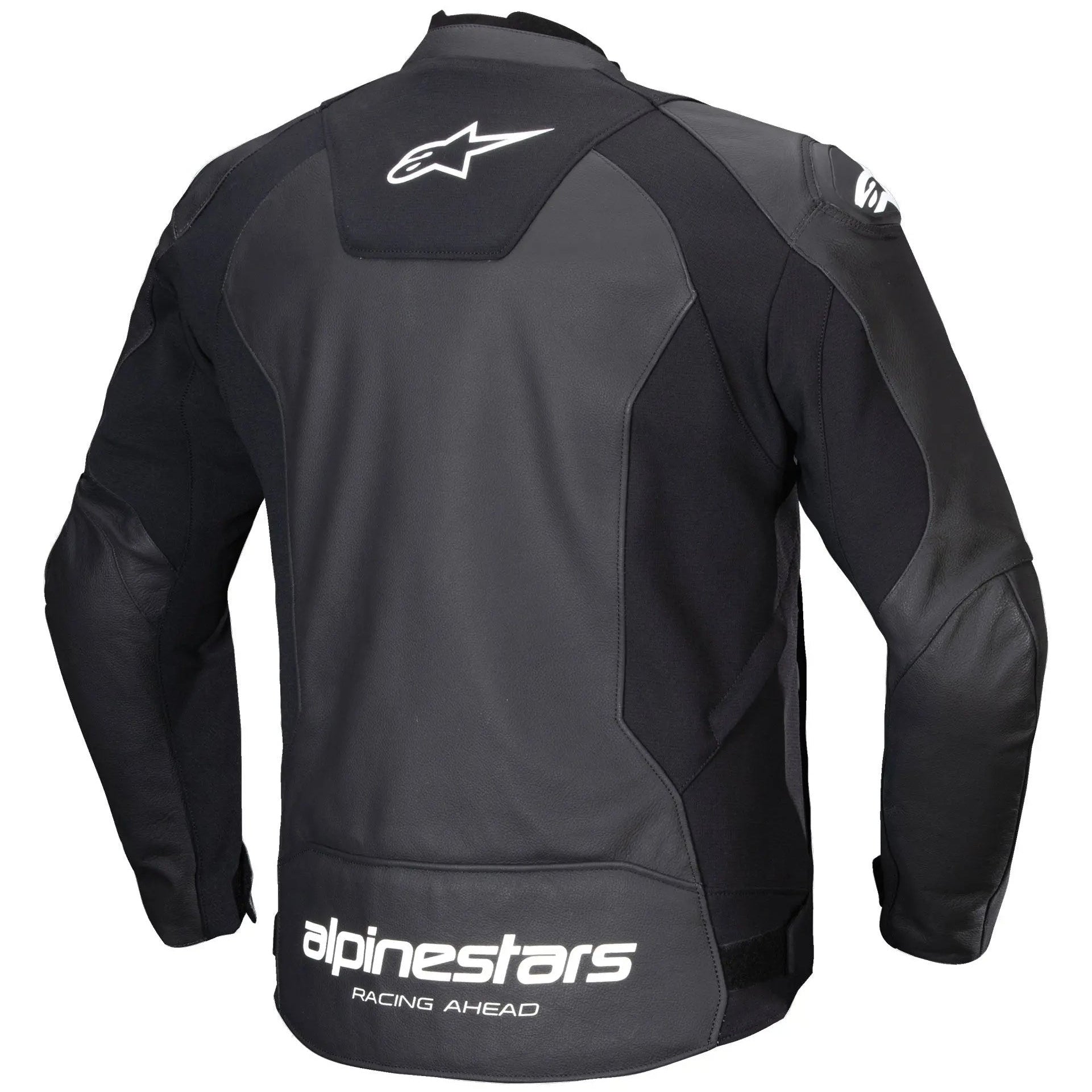 Alpinestars Faster V3 Leather Jacket Black / White, back product view