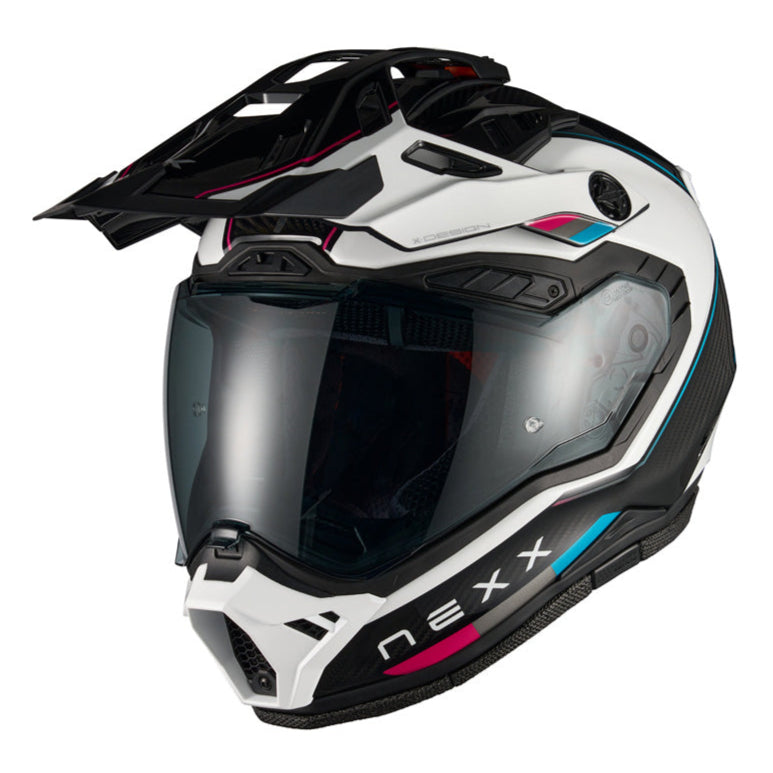 Nexx X.RALLY Raid Blue / Pink - FREE UK Delivery, FREE 365 Day Returns | Moto Central