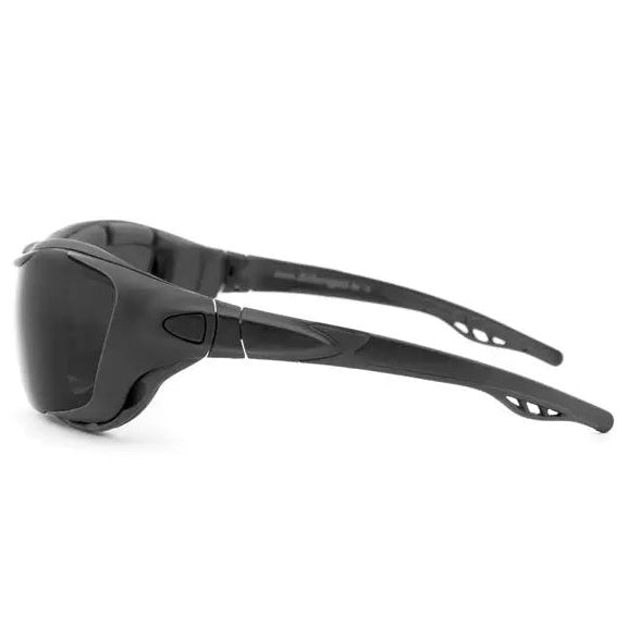 Helly Shades Bandit 2 Smoke / Laser Red / Xenolit — rear three-quarter view