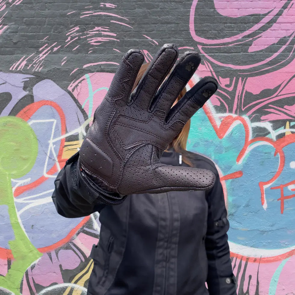 MotoGirl Yoko Ladies Leather Gloves Brown FREE UK Delivery, FREE 365 Day Returns | Moto Central