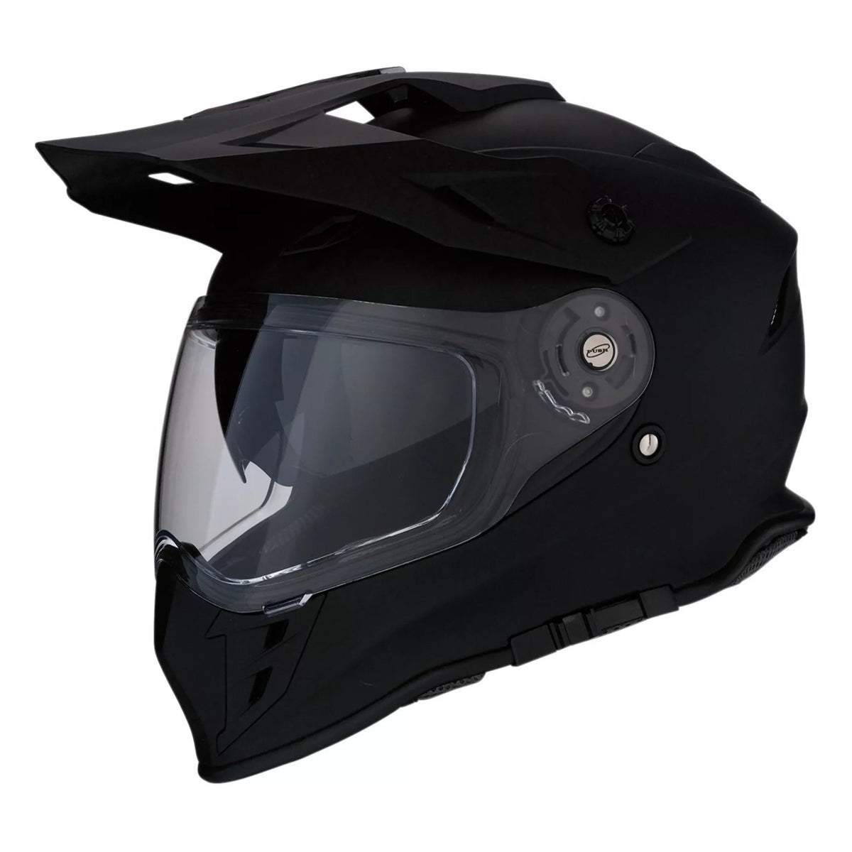 Z1R Range 2.0 Adventure Matt Black adventure motorcycle helmet, three-quarter side view