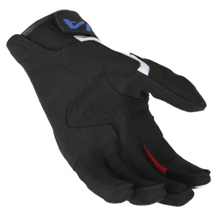 Macna Zairon 2.0 Short Textile Gloves Light Grey / Black / Blue — palm view