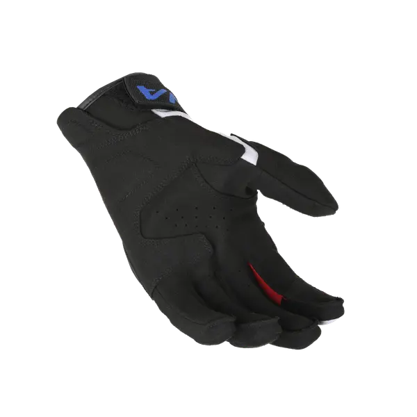 Macna Zairon 2.0 Short Textile Gloves Light Grey / Black / Blue  - FREE UK Shipping, FREE 365 Day Returns | Moto Central