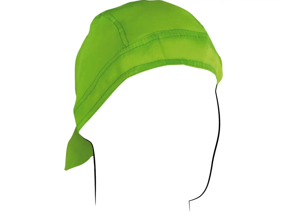 Zan Headgear Cotton Series Flydanna High-Visibility Lime  - FREE UK Shipping, FREE 365 Day Returns | Moto Central
