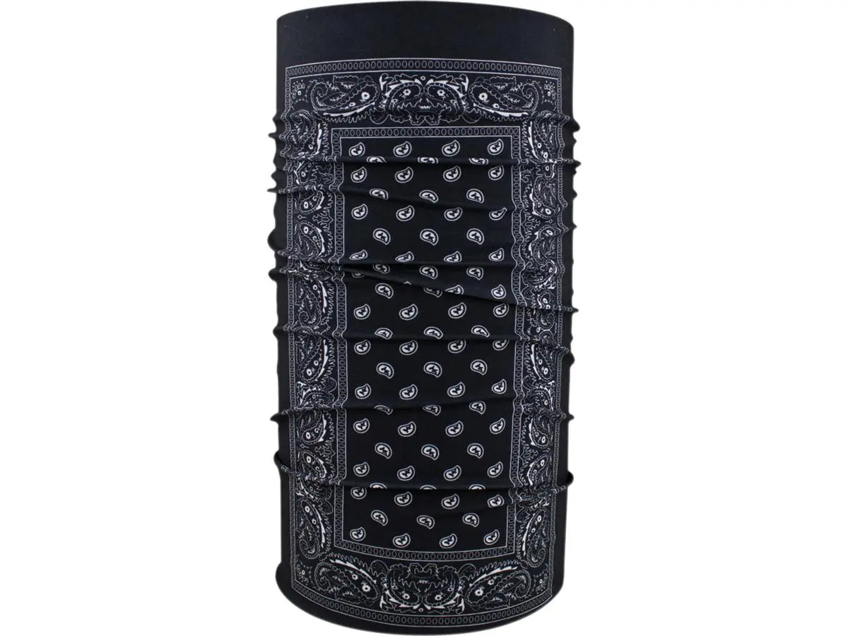 Zan Headgear Motley Polyester Series Tube Black Paisley  - FREE UK Shipping, FREE 365 Day Returns | Moto Central