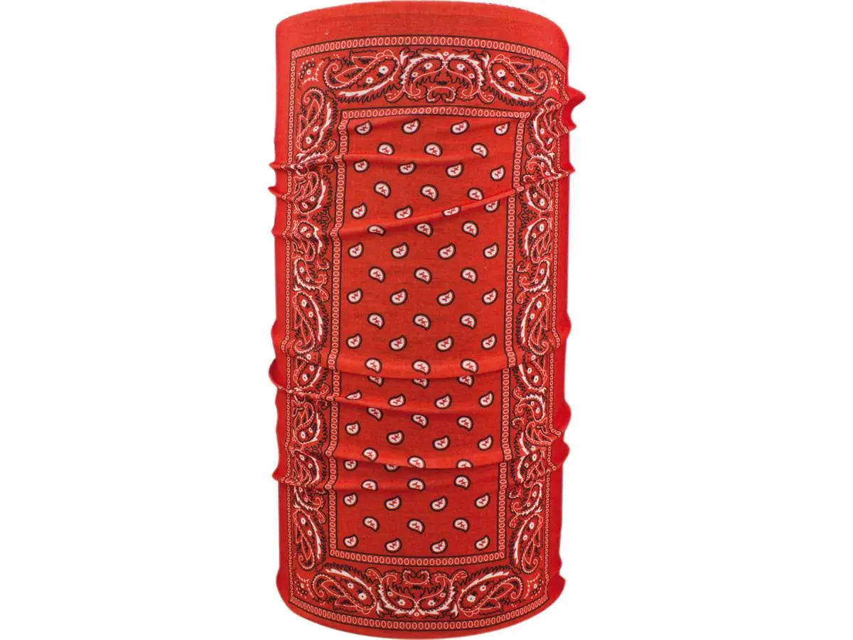 Zan Headgear Motley Polyester Series Tube Red Paisley  - FREE UK Shipping, FREE 365 Day Returns | Moto Central