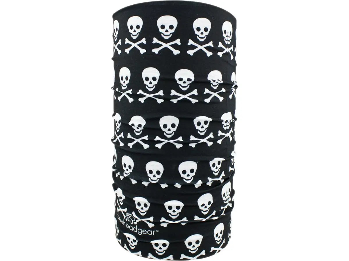 Zan Headgear Motley Polyester Series Tube Skull Crossbones  - FREE UK Shipping, FREE 365 Day Returns | Moto Central