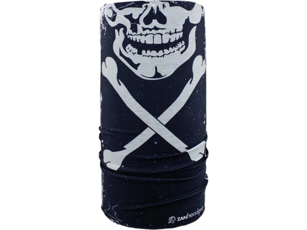 Zan Headgear Motley Polyester Series Tube Skull Xbones  - FREE UK Shipping, FREE 365 Day Returns | Moto Central