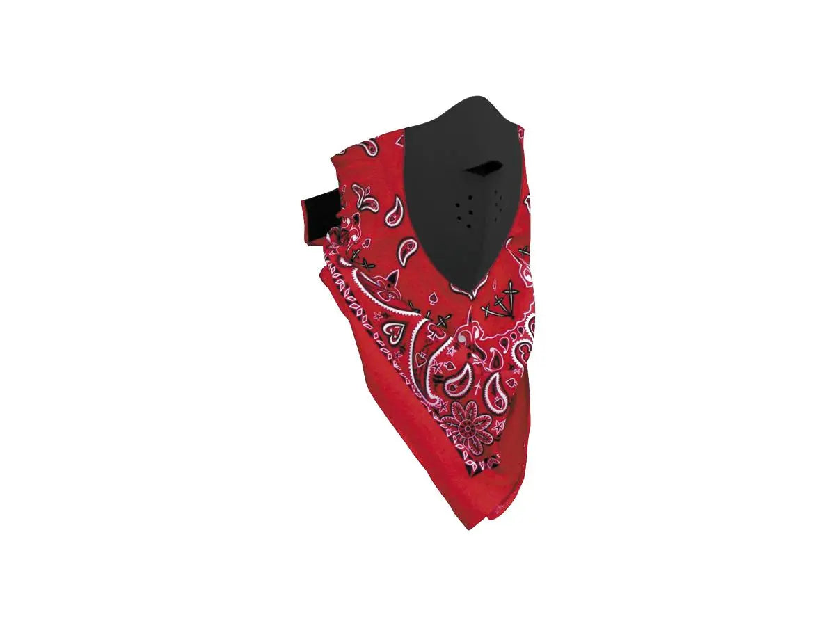 Zan Headgear Neoprene Cotton Neodanna Red Paisley  - FREE UK Shipping, FREE 365 Day Returns | Moto Central