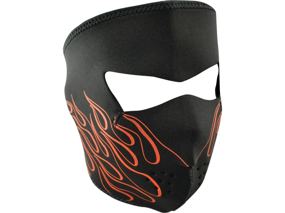 Zan Headgear Neoprene Face Mask Orange Flame  - FREE UK Shipping, FREE 365 Day Returns | Moto Central