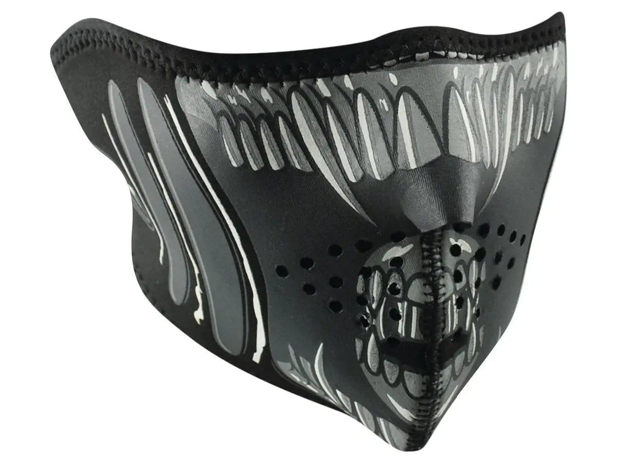 Zan Headgear Neoprene Half Face Mask Alien  - FREE UK Shipping, FREE 365 Day Returns | Moto Central