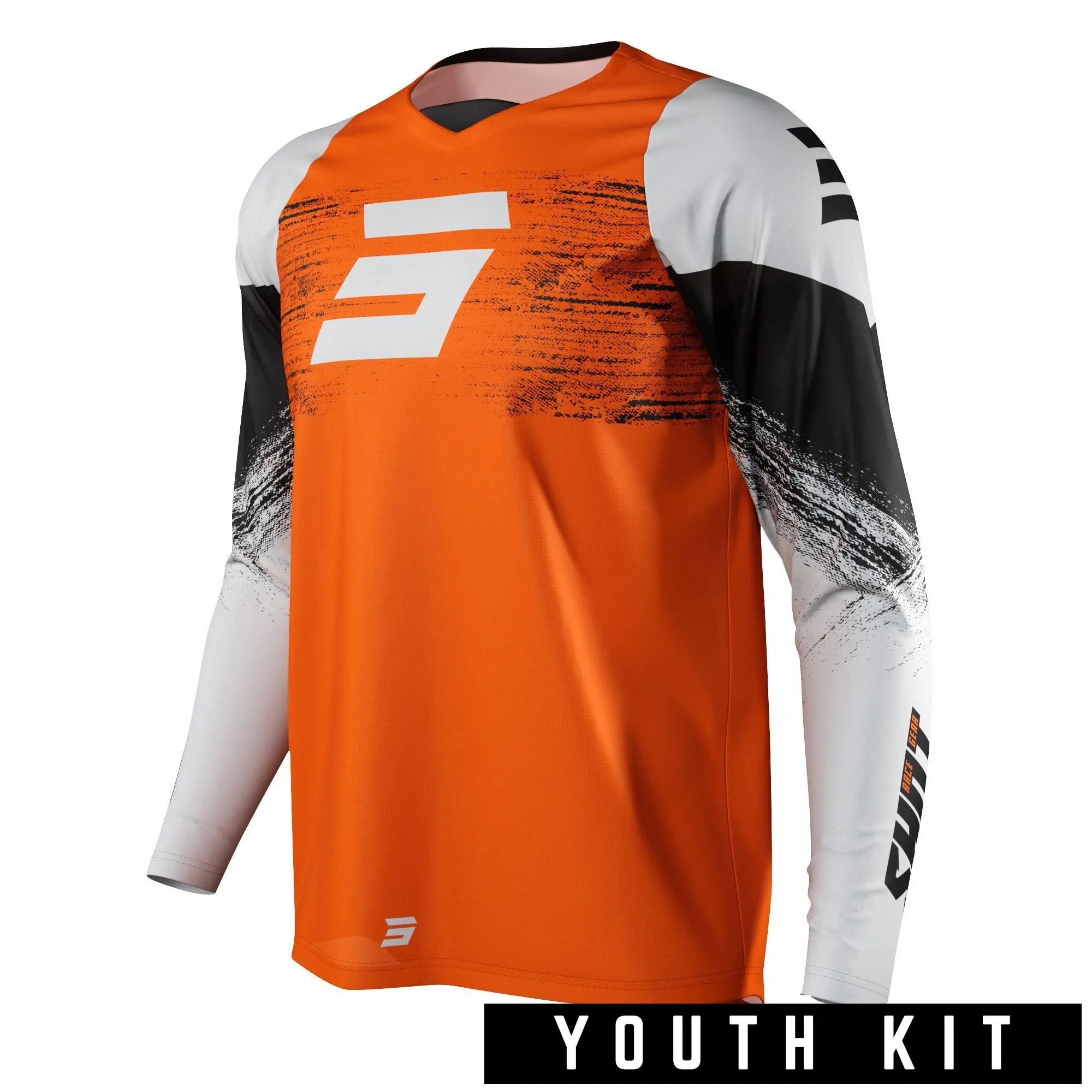Shot Raw Youth Jersey Burst Orange - FREE UK Shipping, FREE 365 Day Returns | Moto Central