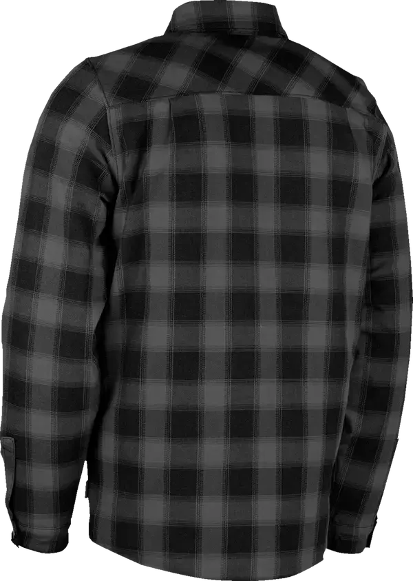 Icon Fallblock Flannel Textile Jacket Black - FREE UK Shipping, FREE 365 Day Returns | Moto Central