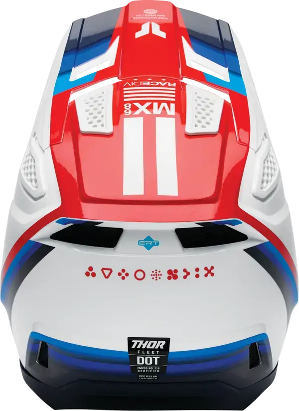 Thor Fleet Defy White / Red / Blue - FREE UK Shipping, FREE 365 Day Returns | Moto Central