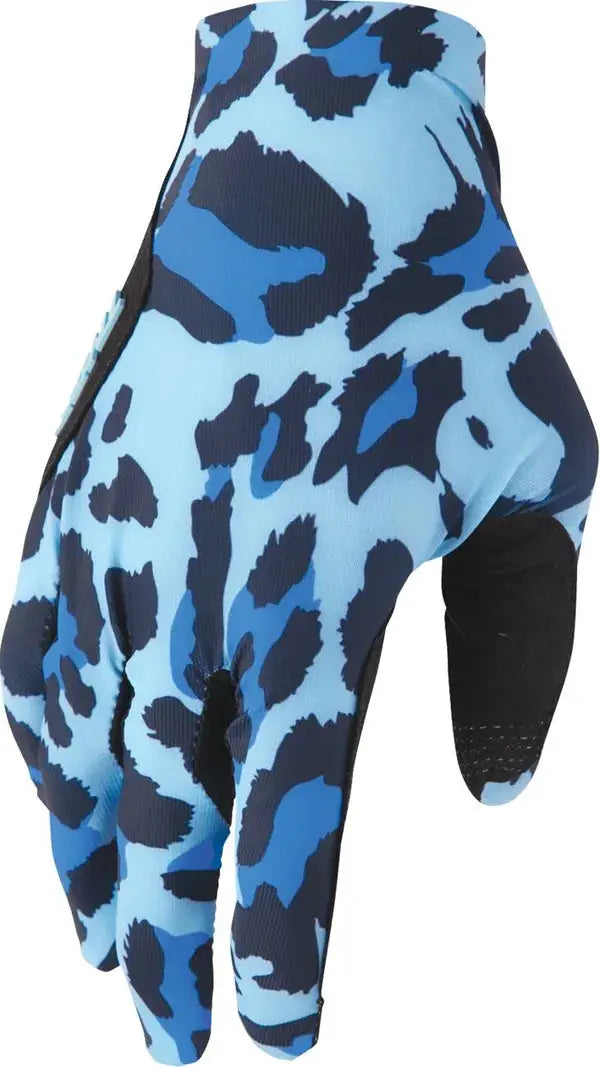 Thor Sportmode Cheetah Textile Gloves Blue / Midnight - FREE UK Shipping, FREE 365 Day Returns | Moto Central