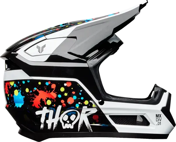 Thor Fleet Youth Splat Black - FREE UK Shipping, FREE 365 Day Returns | Moto Central