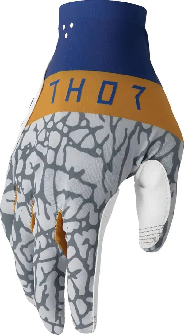 Thor Sportmode Bravo Textile Gloves Navy / Copper - FREE UK Shipping, FREE 365 Day Returns | Moto Central