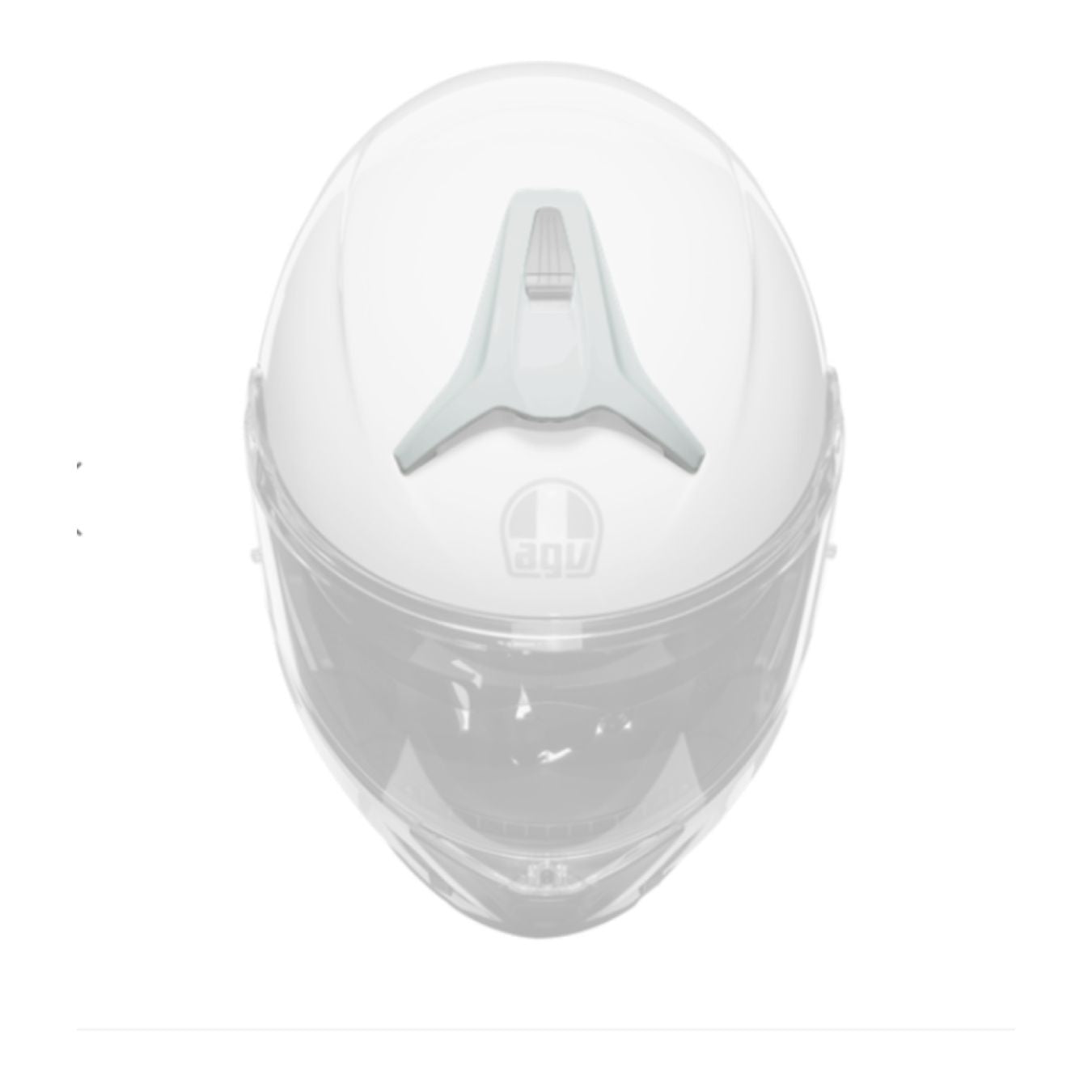 AGV Tourmodular Stelvio White front vent cover shown in position