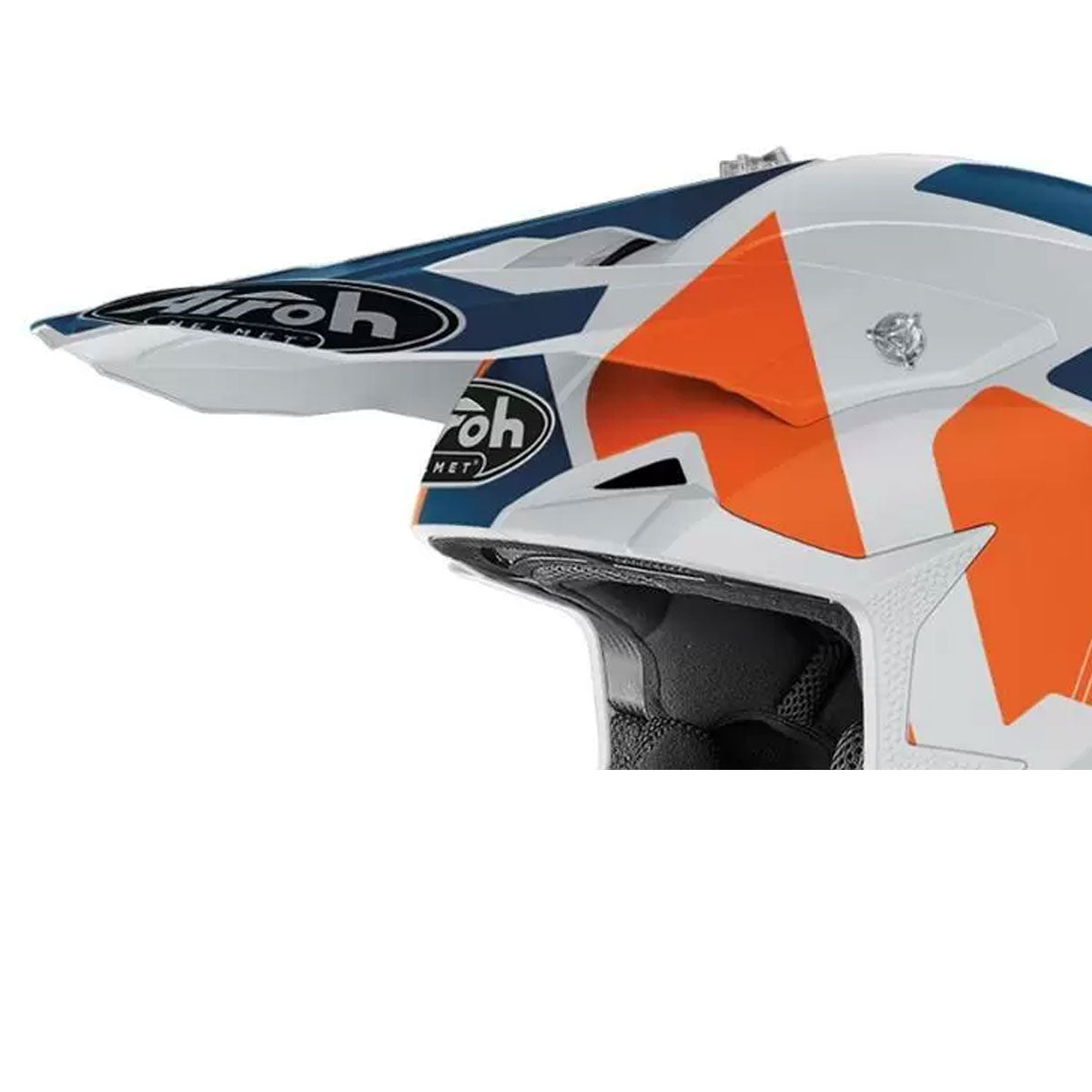 Airoh Peak For Wraap Raze Matt Orange / White / Blue Helmet