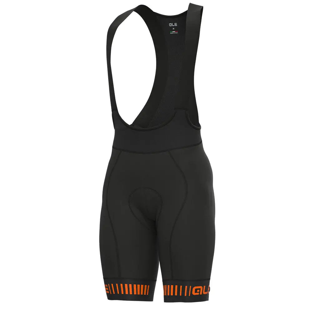 Ale Clothing Strada PR-R Bib Shorts Black / Orange - FREE UK Shipping, FREE 365 Day Returns | Moto Central