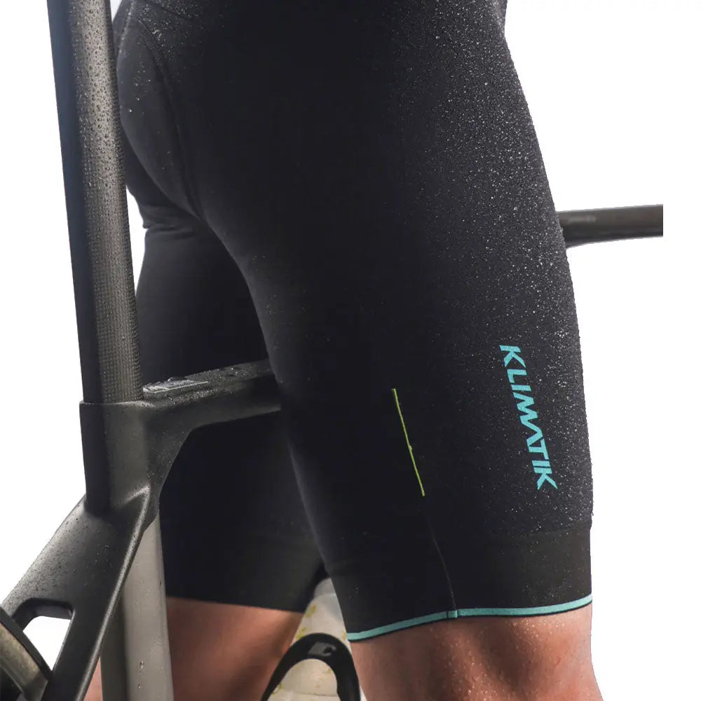 Ale Clothing K-Atmo Klimatik WR Bib Shorts Black / Cyan - FREE UK Shipping, FREE 365 Day Returns | Moto Central