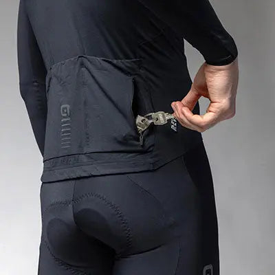 Ale Clothing Warm Race R-EV1 Long Sleeves Jersey Black - FREE UK Shipping, FREE 365 Day Returns | Moto Central