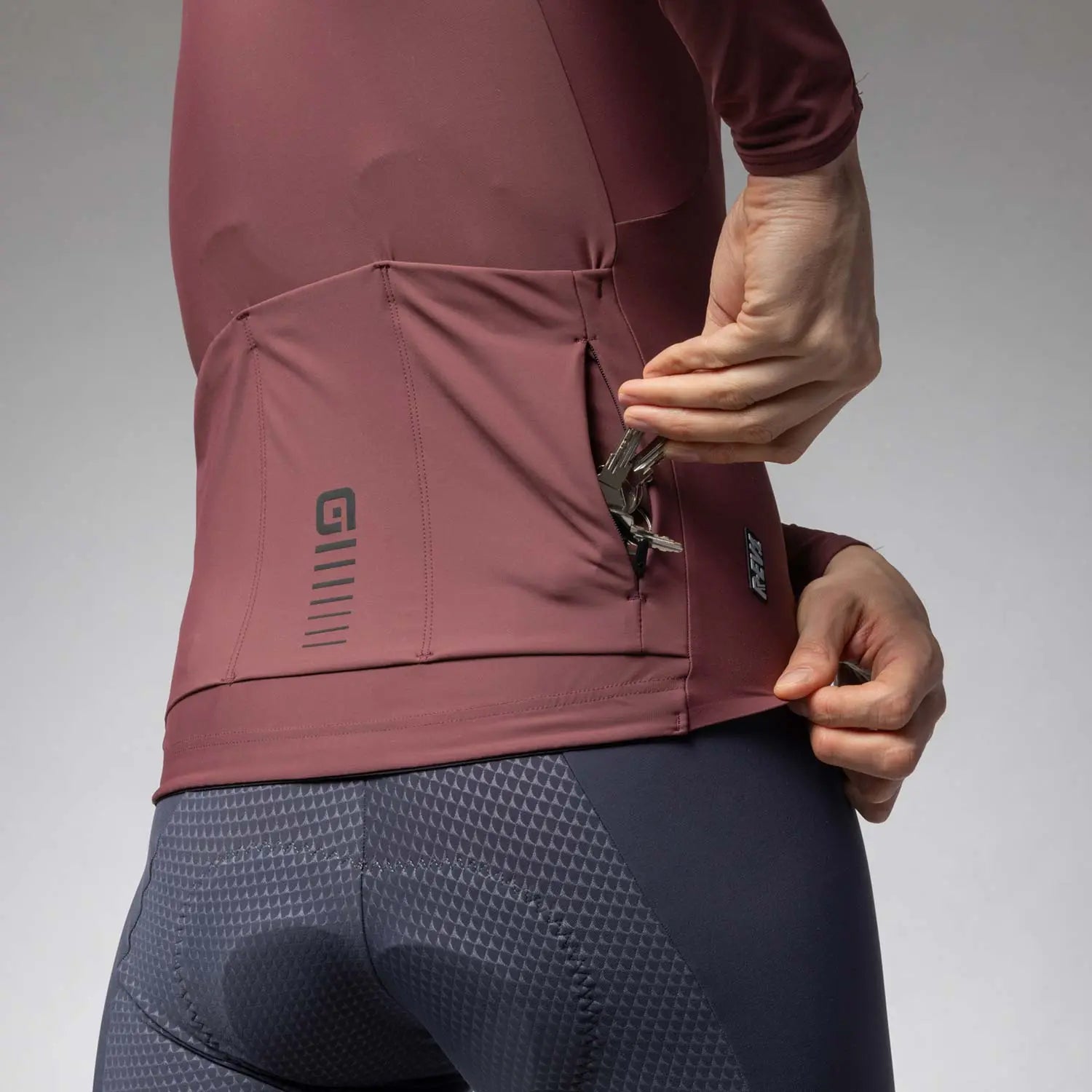Ale Clothing Warm Race R-EV1 Long Sleeves Jersey Burgundy - FREE UK Shipping, FREE 365 Day Returns | Moto Central