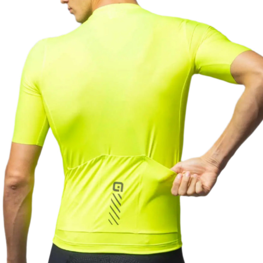 Ale Clothing Colour Block SS25 Pragma Short Sleeves Jersey Yellow - FREE UK Shipping, FREE 365 Day Returns | Moto Central