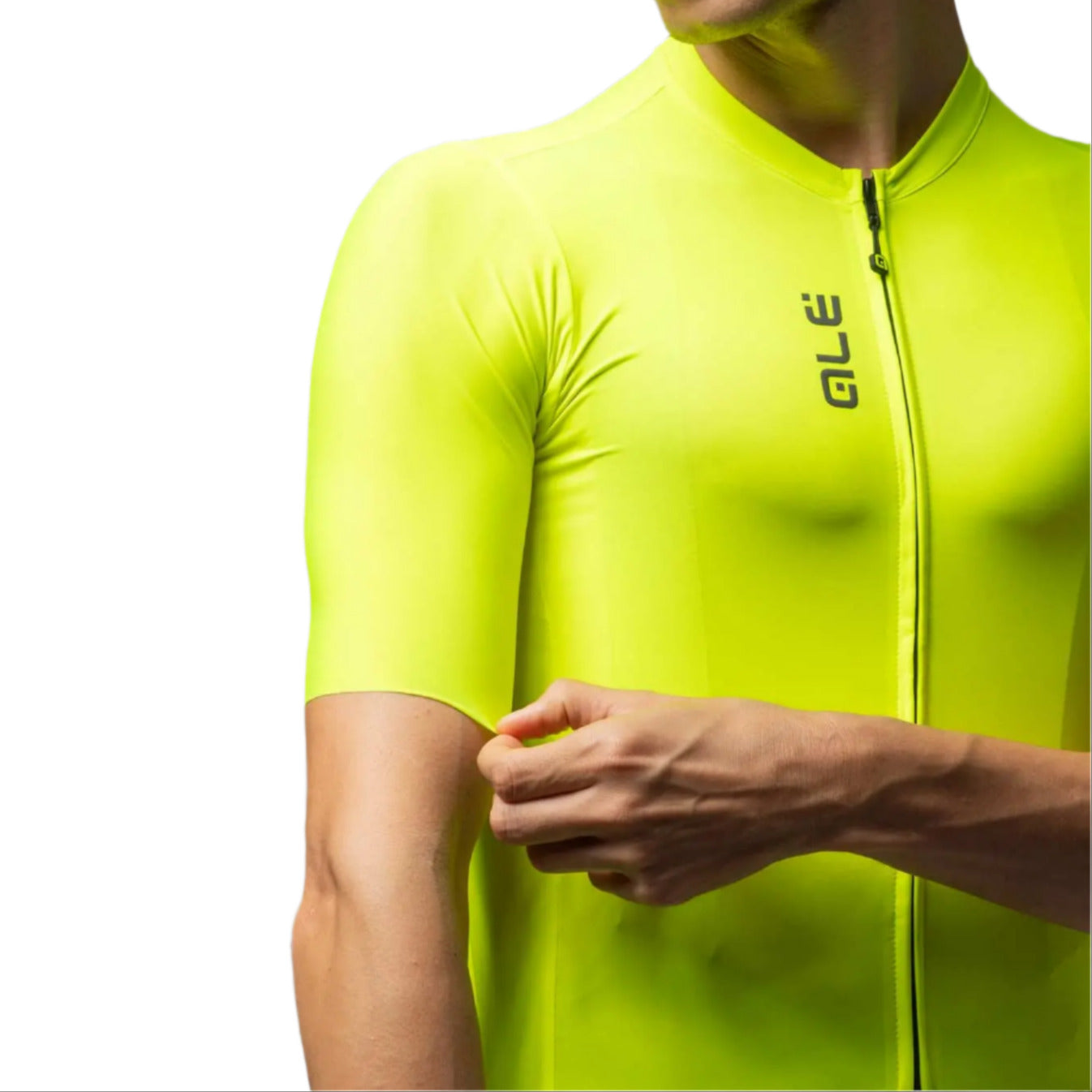 Ale Clothing Colour Block SS25 Pragma Short Sleeves Jersey Yellow - FREE UK Shipping, FREE 365 Day Returns | Moto Central