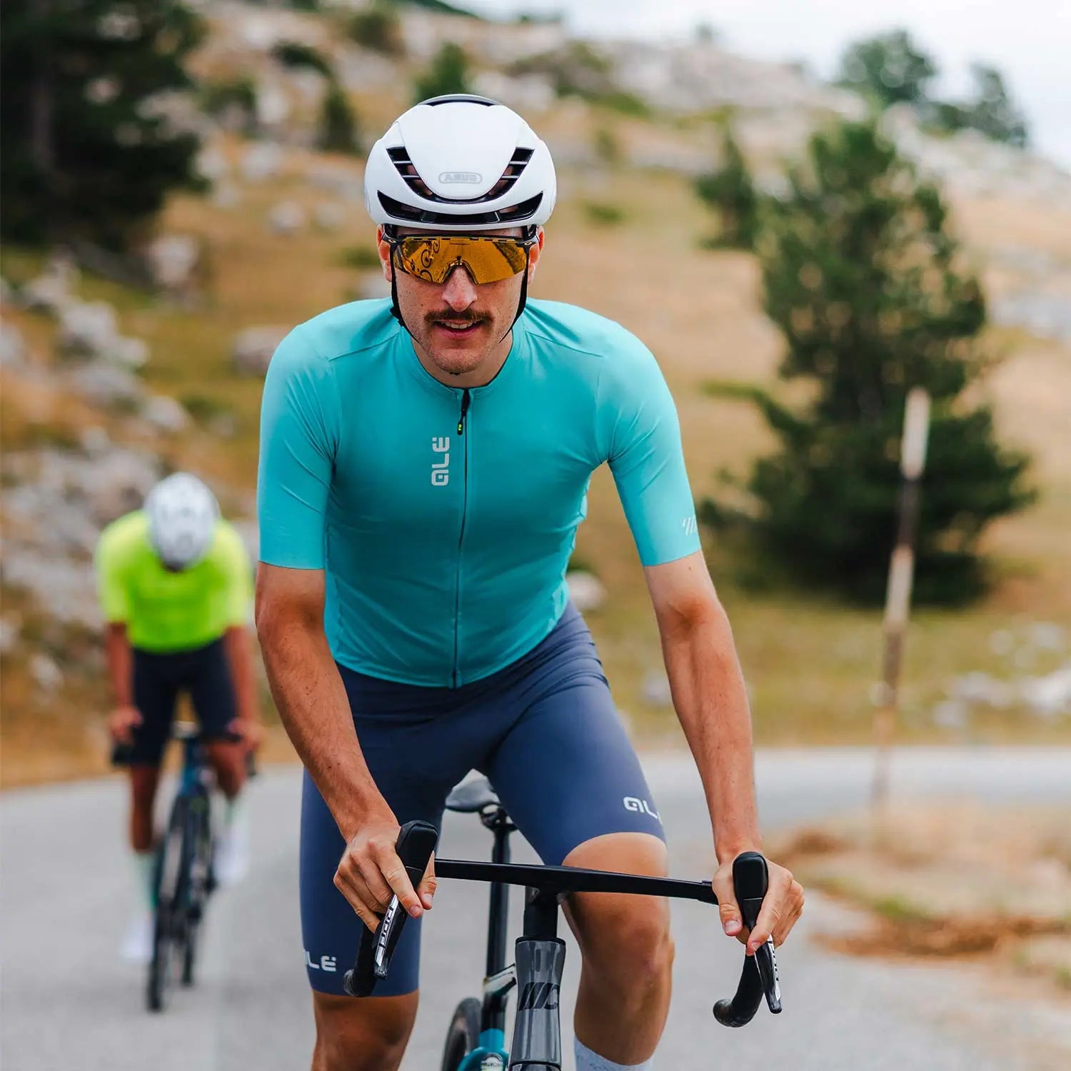 Ale Clothing Colour Block Pragma Short Sleeves Jersey SS26 Cyan - FREE UK Shipping, FREE 365 Day Returns | Moto Central