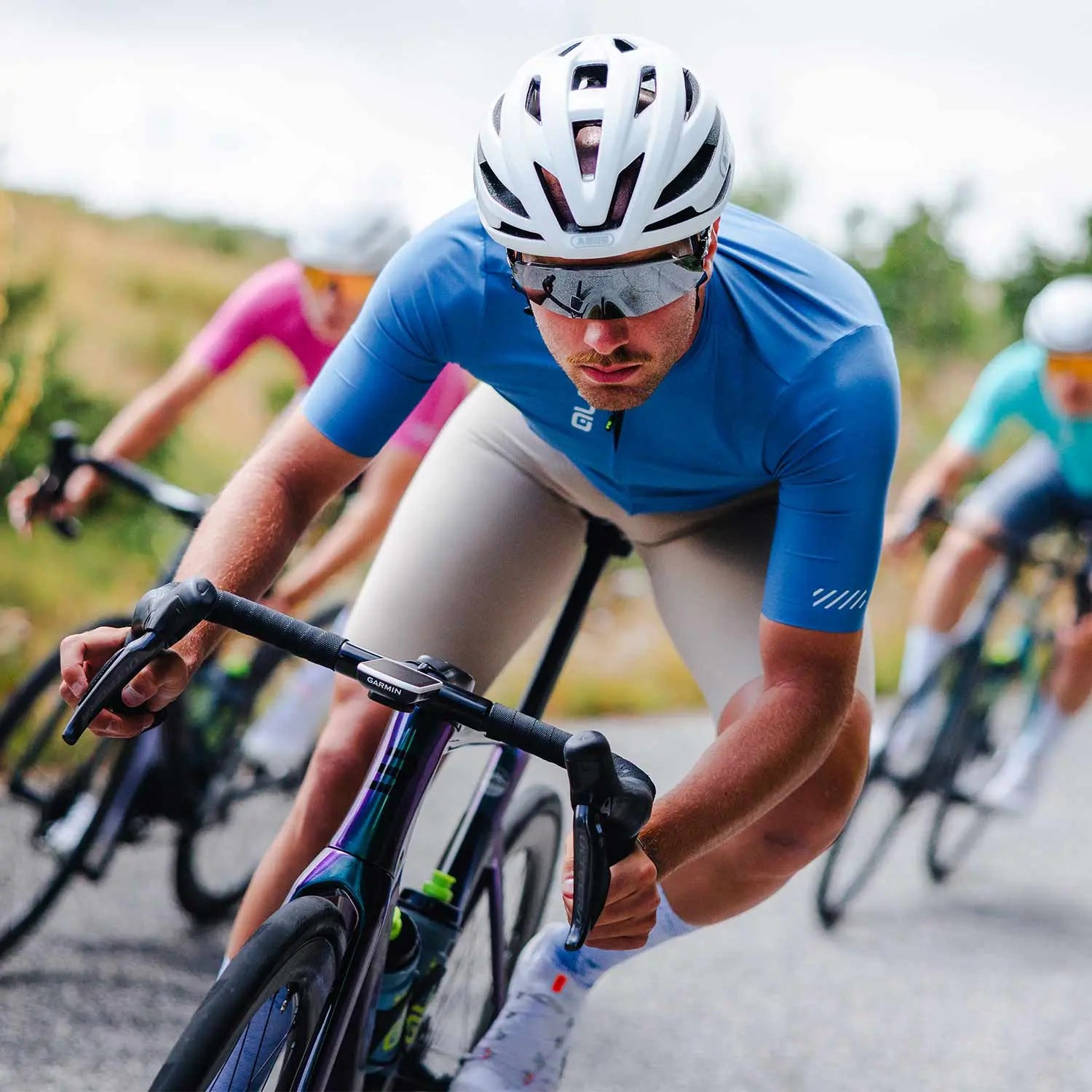 Ale Clothing Colour Block Pragma Short Sleeves Jersey SS26 Blue - FREE UK Shipping, FREE 365 Day Returns | Moto Central
