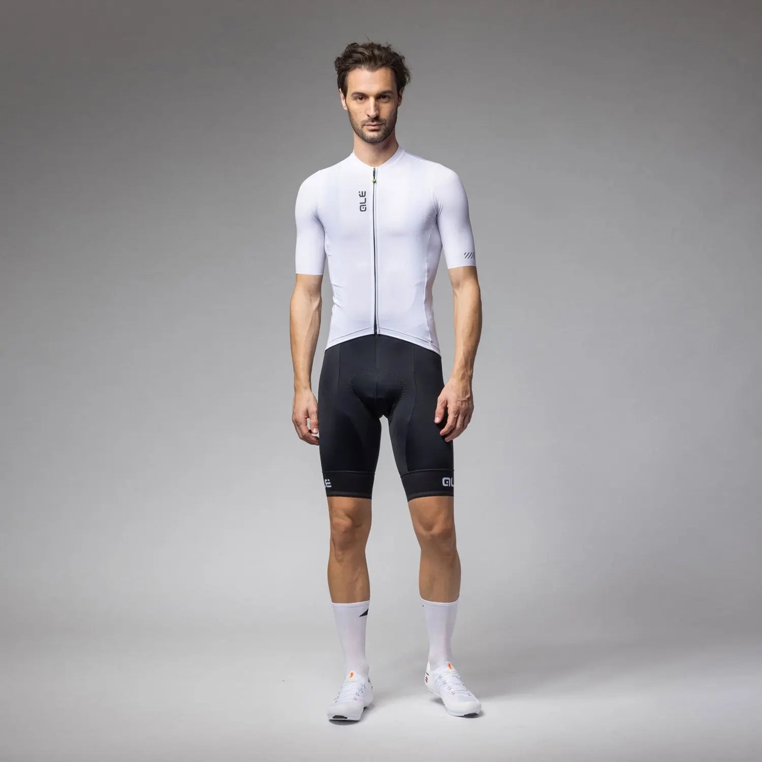 Ale Clothing Colour Block SS25 Pragma Short Sleeves Jersey White - FREE UK Shipping, FREE 365 Day Returns | Moto Central
