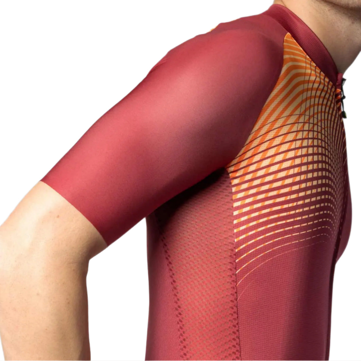 Ale Clothing Optical Pragma Short Sleeves Jersey Burgundy - FREE UK Shipping, FREE 365 Day Returns | Moto Central