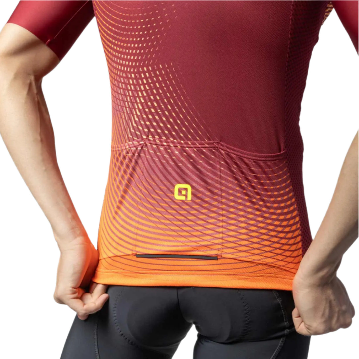 Ale Clothing Optical Pragma Short Sleeves Jersey Burgundy - FREE UK Shipping, FREE 365 Day Returns | Moto Central