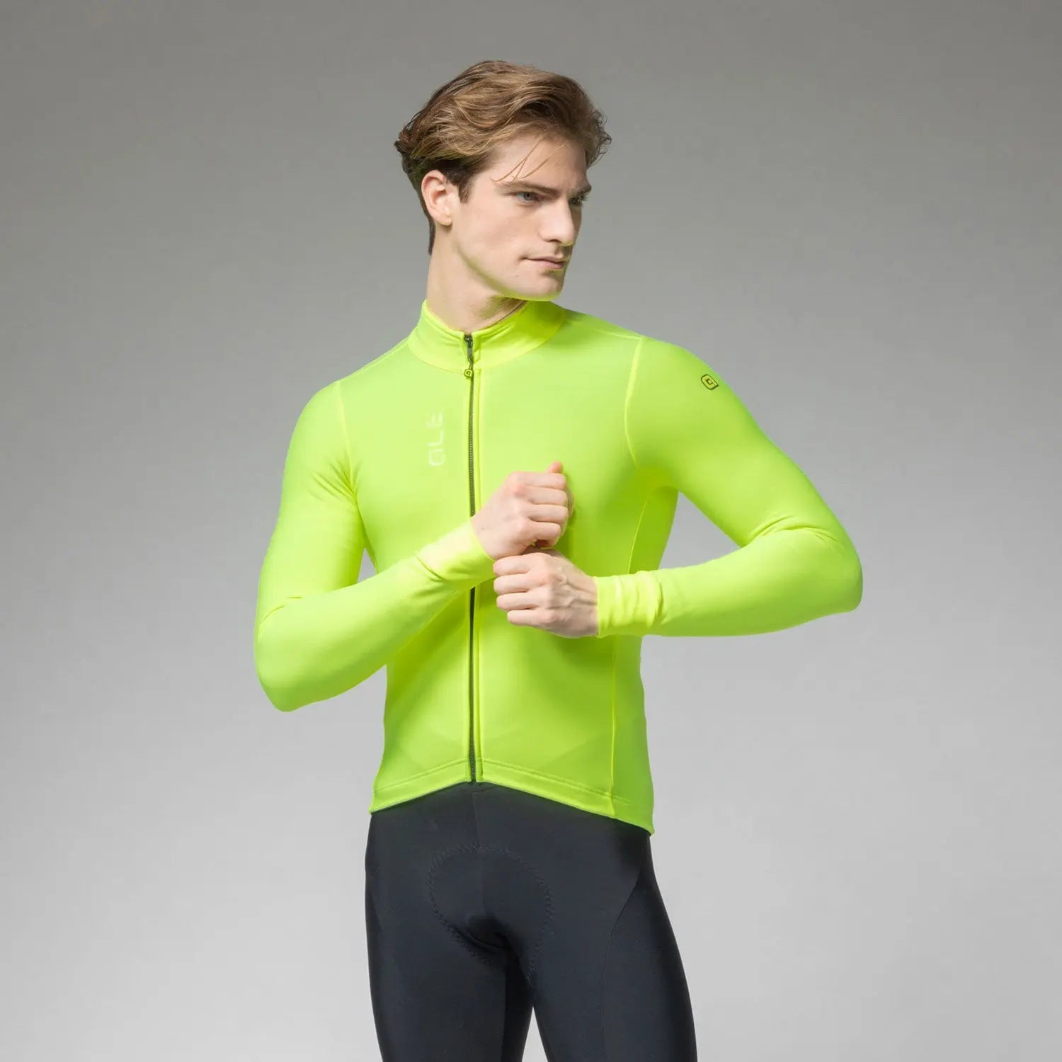 Ale Clothing Fondo 3.0 Pragma Long Sleeves Jersey Yellow - FREE UK Shipping, FREE 365 Day Returns | Moto Central